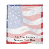 Amerikaanse vlag, Waving in Wind Notitieblok (Voorkant)