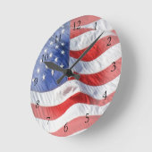 Amerikaanse vlag, Waving in Wind Ronde Klok (Hoek)