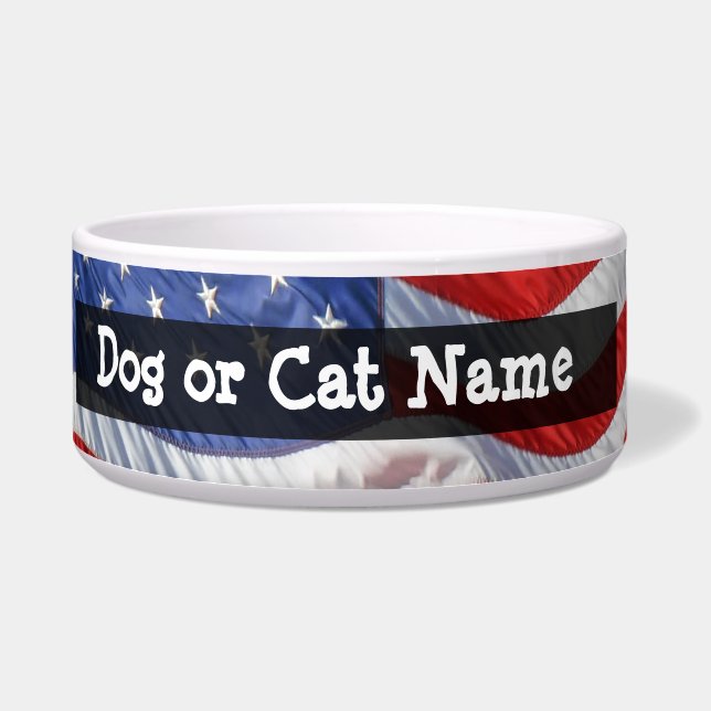 Amerikaanse vlag, Waving in Wind Voerbakje (Links)