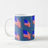 Amerikaanse vlag Waving Koffiemok (Links)