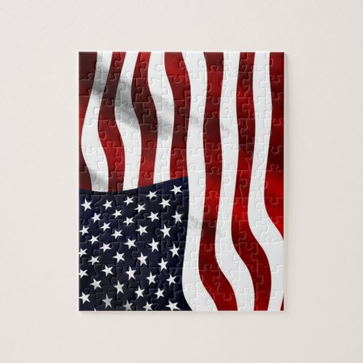 Amerikaanse vlag Waving Legpuzzel (Verticaal)