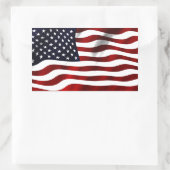 Amerikaanse vlag Waving Rechthoekige Sticker (Tas)