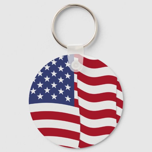 Amerikaanse vlag Waving Sleutelhanger (Voorkant)