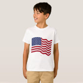 Amerikaanse vlag Waving T-shirt (Voorkant volledig)