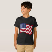 Amerikaanse vlag Waving T-shirt (Voorkant volledig)