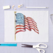 Amerikaanse vlag Waving Tissuepapier (Craft)