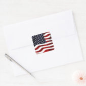 Amerikaanse vlag Waving Vierkante Sticker (Envelop)
