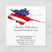 *~* Amerikaanse vlag We the People Waterverf Vierkante Visitekaartje (Achterkant)