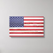 Amerikaanse vlag Weathered Paint Canvas Afdruk (Voorkant)