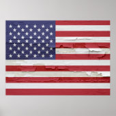Amerikaanse vlag Weathered Poster (Voorkant)