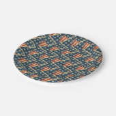 Amerikaanse vlag Weathered Stars en Stripes Papieren Bordje (Gekanteld)