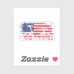Amerikaanse Vlag Weg Wielrennen Fiets Kleding - Fi Sticker