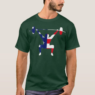 Amerikaanse vlag Weightlift Bodybuilding Jersey T-shirt
