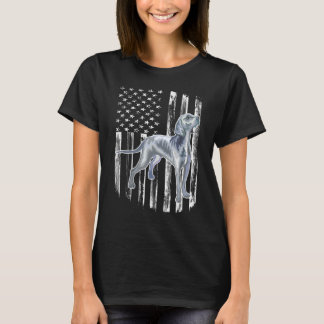 Amerikaanse vlag Weimaraner Dog 4 jul T-shirt
