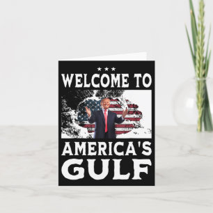 Amerikaanse vlag welkom in de Golf van Amerika Kaart