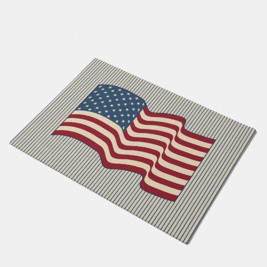 Amerikaanse vlag Welkom Mat Deurmat Tapijt Gift (Schuin)