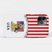 Amerikaanse vlag Welsh Terrier Dog - Cute Case-Mate iPhone Case (Achterkant (horizontaal))