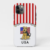 Amerikaanse vlag Welsh Terrier Dog - Cute Case-Mate iPhone Case (Achterkant)