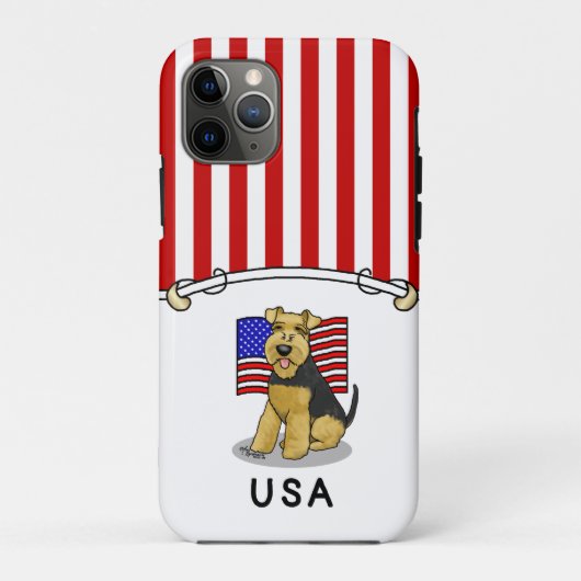Amerikaanse vlag Welsh Terrier Dog - Cute Case-Mate iPhone Case (Achterkant)