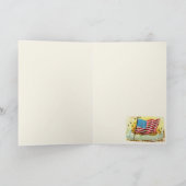  Amerikaanse vlag Wenskaart Kaart (Binnen)