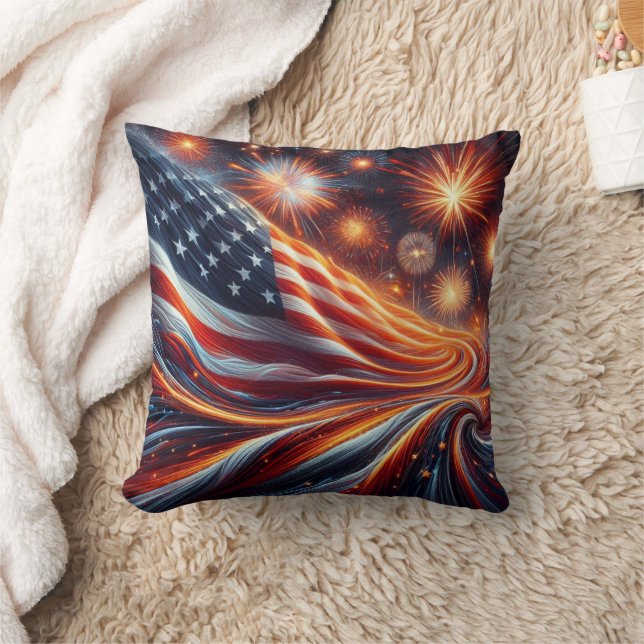Amerikaanse vlag werpkussen kussen (Deken)