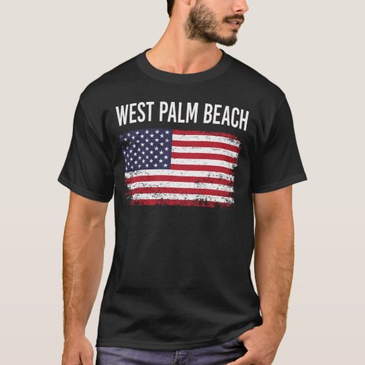 Amerikaanse vlag West Palm Beach T-shirt (Voorkant)