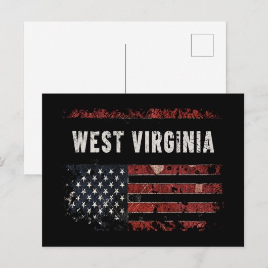 Amerikaanse vlag West Virginia Briefkaart (Voorkant / Achterkant)