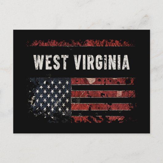 Amerikaanse vlag West Virginia Briefkaart (Voorkant)