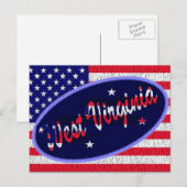 Amerikaanse vlag West Virginia Briefkaart (Voorkant / Achterkant)