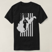 Amerikaanse vlag West Virginia T-shirt (Design voorkant)