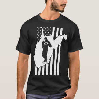 Amerikaanse vlag West Virginia T-shirt
