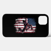 Amerikaanse vlag Westler Wrestle Case-Mate iPhone Case (Achterkant (horizontaal))