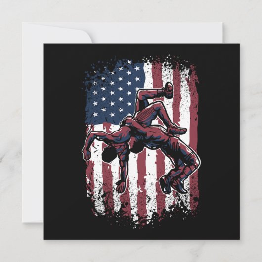 Amerikaanse vlag Westler Wrestle Kaart (Voorkant)
