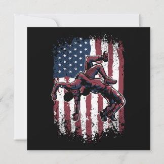 Amerikaanse vlag Westler Wrestle Kaart