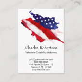 *~* Amerikaanse vlag wij de Waterverf van de Veren Visitekaartje (Achterkant)
