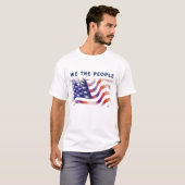 Amerikaanse vlag, wij het volk, Mannen T-shirt (Voorkant volledig)