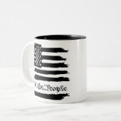 Amerikaanse vlag wij het volk tweekleurige koffiemok (Voorkant links)