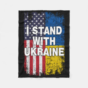 Amerikaanse Vlag Wij Steunen Oekraïense Vlag Ik St Fleece Deken