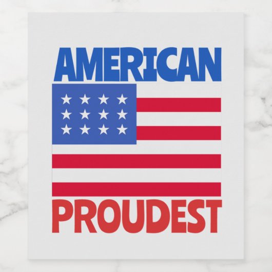 Amerikaanse vlag wijn etiket (Enkel label)