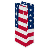 Amerikaanse vlag wijncadeautassen wijn cadeautas (Voorkant Gekanteld)
