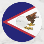 Amerikaanse vlag wijnglaslabel (Voorkant)