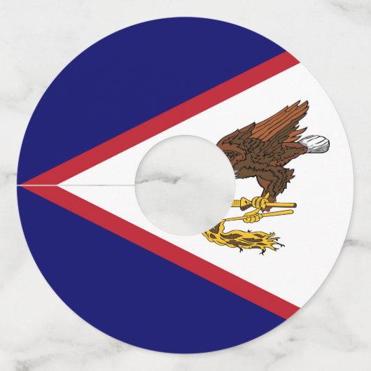 Amerikaanse vlag wijnglaslabel (Voorkant)