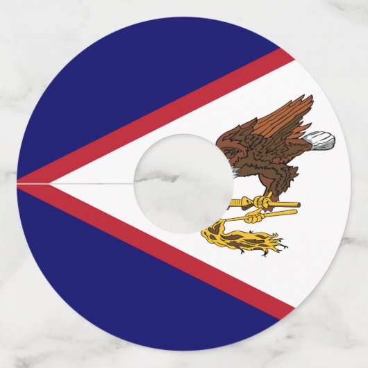 Amerikaanse vlag wijnglaslabel (Achterkant)