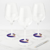 Amerikaanse vlag wijnglaslabel (Set)
