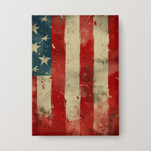 Amerikaanse Vlag Windmolen Rond Button