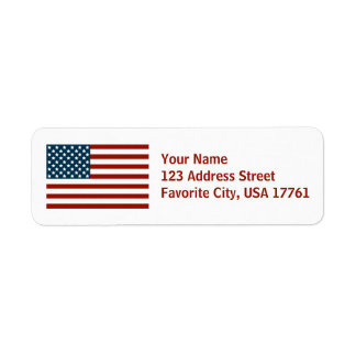 Amerikaanse vlag witte Adresetiketten Etiket