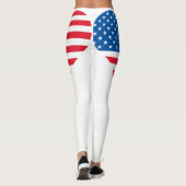 Amerikaanse vlag Witte Leggings (Achterkant)
