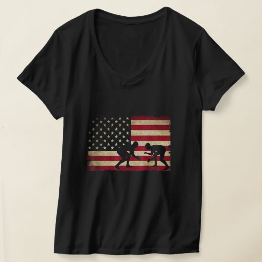 Amerikaanse vlag Wrest T-shirt (Laagn)