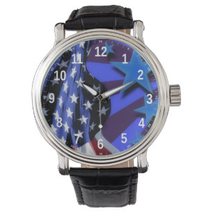 Amerikaanse vlag Wrist Watch Horloge