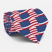Amerikaanse vlag wuiven Pattern Stropdas (Opgerold)